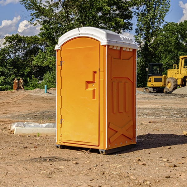 how often are the portable restrooms cleaned and serviced during a rental period in Lawton IA